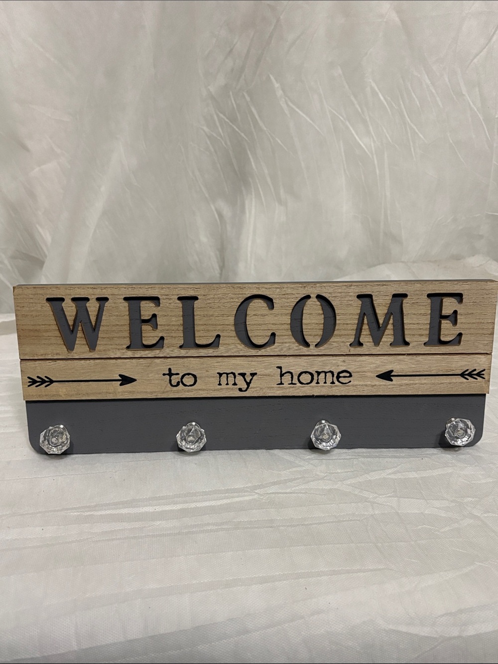 Welcome to My Home Wall Hook Sign